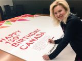 Biggest Birthday Card Sign Mississauga S Biggest Birthday Card Canada150 Mayor