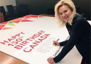 Biggest Birthday Card Sign Mississauga S Biggest Birthday Card Canada150 Mayor