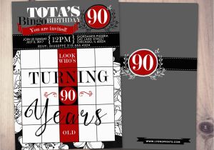 Bingo Birthday Invitations Bingo Card Birthday Invitation Surprise Party 30th 40th