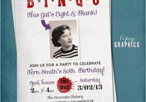 Bingo Birthday Invitations Bingo Milestone Surprise Party Invite This Kid 39 S Eight