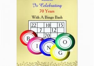 Bingo Birthday Invitations Fun Colourful Bingo themed Party Card Zazzle Com Au