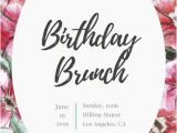 Birthday Brunch Invitation Wording Floral Birthday Brunch Invitation Templates by Canva