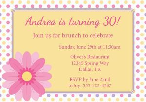 Birthday Brunch Invitation Wording Spring Brunch Birthday Brunch Invitation Diy by