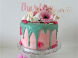 Birthday Cakes for 30th Birthday Girl Pink and Teal Drippy 30th Birthday Cake White Rose Cake