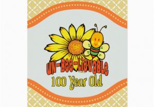 Birthday Card 100 Years Old 100th Birthday Unbelievable at 100 Years Old Card Zazzle