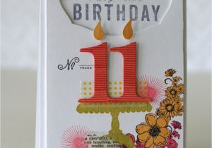 Birthday Card 11 Yr Old Girl Notable Nest Girl 39 S 11th Birthday Pti Blog Hop