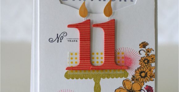 Birthday Card 11 Yr Old Girl Notable Nest Girl 39 S 11th Birthday Pti Blog Hop