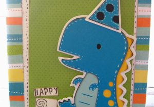 Birthday Card 2 Year Old Boy Scrap Making Dino Birthday