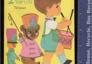 Birthday Card 2 Year Old Boy Vintage 2 Year Old Boy Birthday Greeting Card by