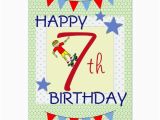 Birthday Card 7 Year Old Boy Children 39 S Birthday Card Boy 7 Years Old Zazzle Com