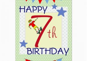 Birthday Card 7 Year Old Boy Children 39 S Birthday Card Boy 7 Years Old Zazzle Com