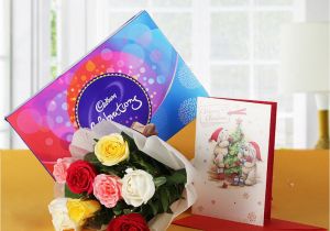 Birthday Card and Flowers Delivery 6 Roses with Cadbury 39 S Celebration and Greeting Card