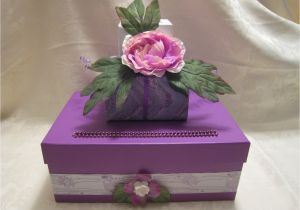 Birthday Card Boxes for Parties Lavendar Wedding Birthday Party Card Box