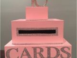 Birthday Card Boxes for Parties Light Pink Sweet 16 Card Box