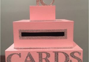 Birthday Card Boxes for Parties Light Pink Sweet 16 Card Box