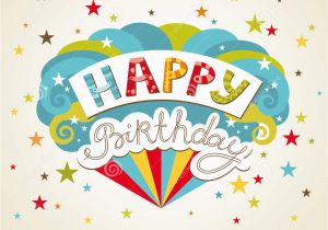 Birthday Card Designer Free Happy Birthday Greeting Card Stock Vector Illustration