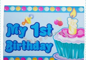 Birthday Card for 1 Year Old Boy 10 Pcs Lot Happy Birthday Decoration Cartoon Invitation