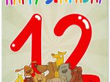 Birthday Card for 12 Year Old Boy Happy 12th Birthday Wishes for 12 Year Old Boy or Girl