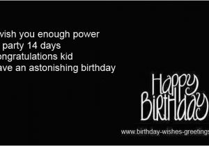 Birthday Card for 14 Year Old Boy 14th Birthday Quotes for Boys Quotesgram