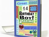 Birthday Card for 14 Year Old Boy Happy Birthday for 14 Year Old Boy Good Word Subway Art