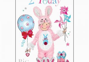 Birthday Card for 2 Year Old Baby Girl Happy Birthday 2 today Girls Birthday Card Karenza Paperie