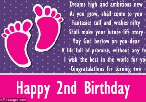 Birthday Card for 2 Year Old Baby Girl Second Birthday Poems Happy 2nd Birthday Poems