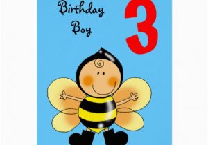 Birthday Card for 3 Year Old Boy 3 Year Old Birthday Boy Greeting Card Zazzle