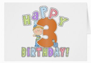 Birthday Card for 3 Year Old Boy Boys Happy 3rd Birthday Greeting Cards Zazzle