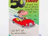 Birthday Card for 50 Year Old Man 50th Birthday Card Red Convertible Only 59p