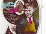 Birthday Card for 9 Year Old Boy Antique Postcard Greeting Card 9 Years Old Boy Editorial