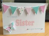Birthday Card for A Cousin Sister Handmade Personalised Birthday Card Cards Gift Mum Sister