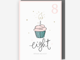 Birthday Card for A Girl You Like 8th Birthday Card Pink Cupcake Pearl Of A Girl Stationery