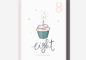 Birthday Card for A Girl You Like 8th Birthday Card Pink Cupcake Pearl Of A Girl Stationery