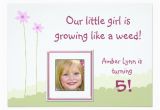 Birthday Card for A Girl You Like Growing Like A Weed Little Girl Birthday Card Zazzle