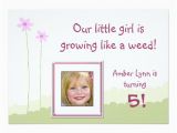 Birthday Card for A Girl You Like Growing Like A Weed Little Girl Birthday Card Zazzle