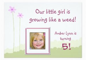 Birthday Card for A Girl You Like Growing Like A Weed Little Girl Birthday Card Zazzle