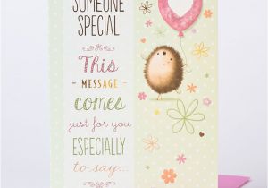 Birthday Card for A Special Person Birthday Card Hedgehog for someone Special Only 89p