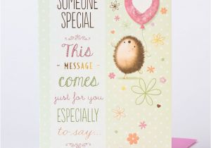 Birthday Card for A Special Person Birthday Card Hedgehog for someone Special Only 89p