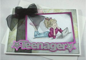 Birthday Card for A Teenage Girl Handmade Birthday Card Grungy Teenage Girl Folksy