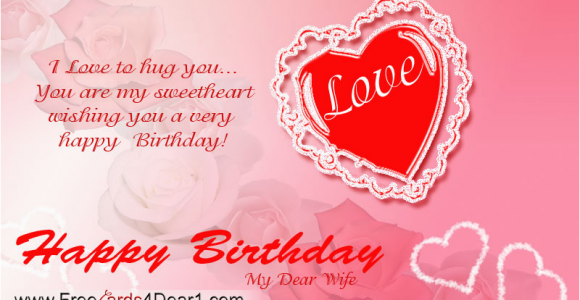 Birthday Card for A Wife I Love to Hug You Birthday Greeting Card for Wife