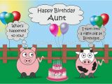 Birthday Card for Aunt Funny Quot Funny Animals Aunt Birthday Hilarious Rudy Pig Moody