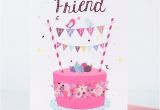 Birthday Card for Close Friend Birthday Card Friend Cake Only 1 49