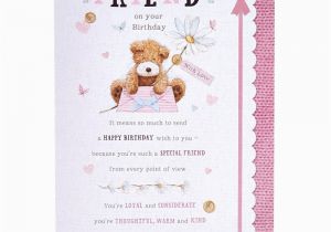 Birthday Card for Close Friend Special Friend Birthday Card Bear with Envelope Card