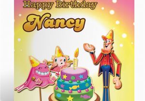 Birthday Card for Crush Personalised Happy Birthday Greeting Card Candy Crush Saga