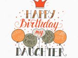 Birthday Card for Daughter Free Download Color Vector Birthday Card for Daughter Stock Vector
