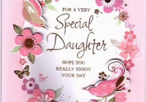 Birthday Card for Daughter Free Download for A Very Special Daughter Birthday Embossed Personalised