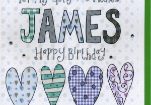 Birthday Card for Fiance Male Personalised Fiance Birthday Card by Claire sowden Design
