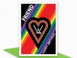 Birthday Card for Gay Friend Rainbow Friend Happy Birthday Card for Gay Glbt Lesbian Friend
