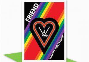 Birthday Card for Gay Friend Rainbow Friend Happy Birthday Card for Gay Glbt Lesbian Friend