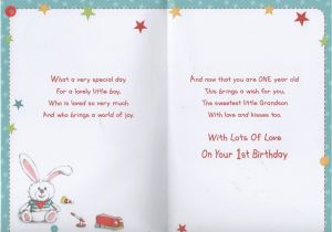 Birthday Card for Grandson 1st Birthday Grandson 1st Birthday Card Ebay
